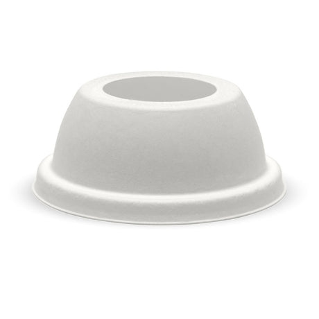 90mm Plant Fibre Wide Hole Dome Cold Paper BioCup Lid