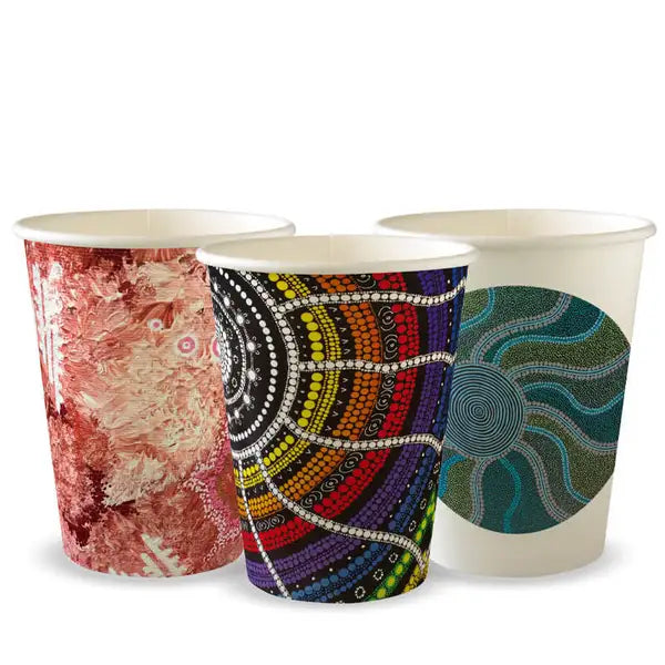 12oz / 390ml (90mm) Indigenous Art Series Single Wall BioCup