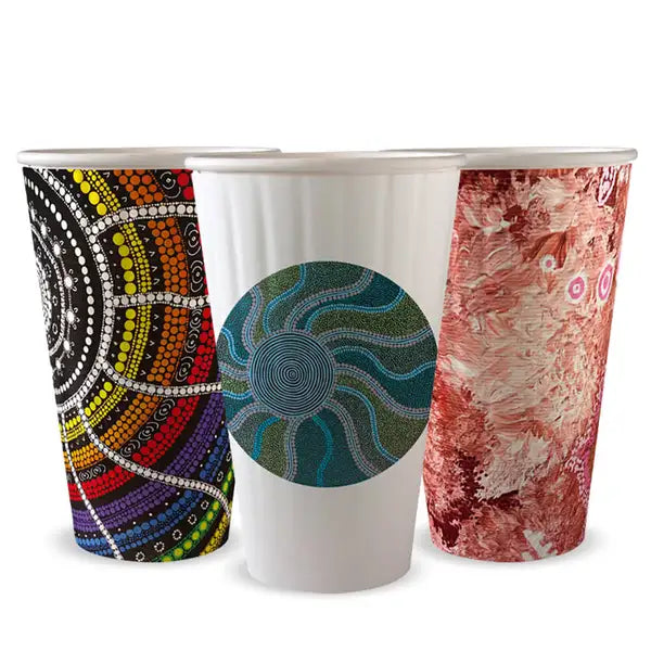 16oz / 460ml (90mm) Indigenous Art Double Wall BioCup