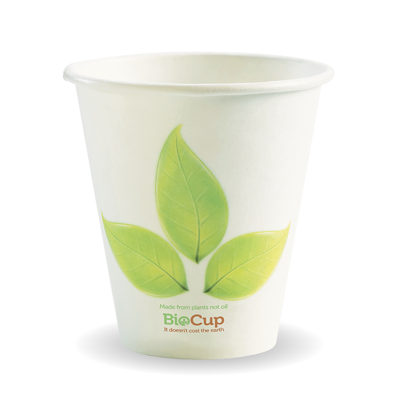 8oz - 280ml (90mm) Leaf Single Wall BioCup