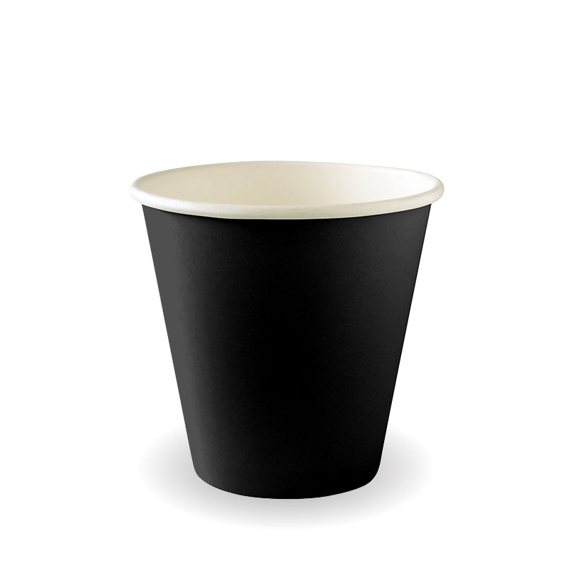 8oz - 280ml (90mm) Black Aqueous Single Wall BioCup