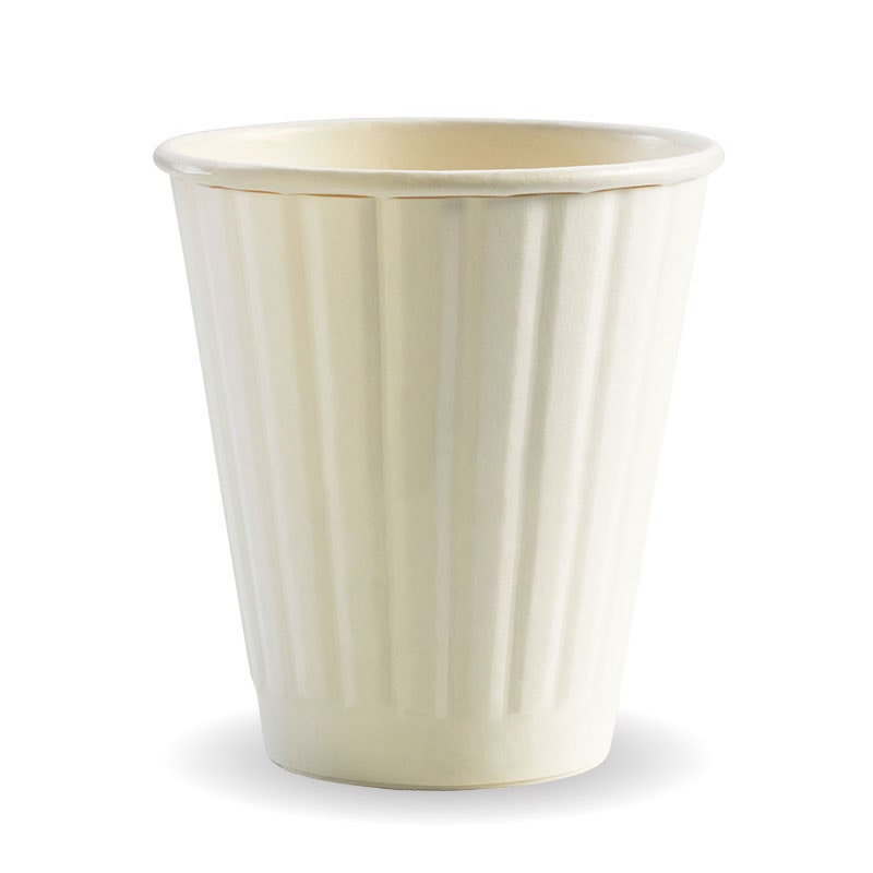 8oz - 295ml (90mm) White Double Wall BioCup