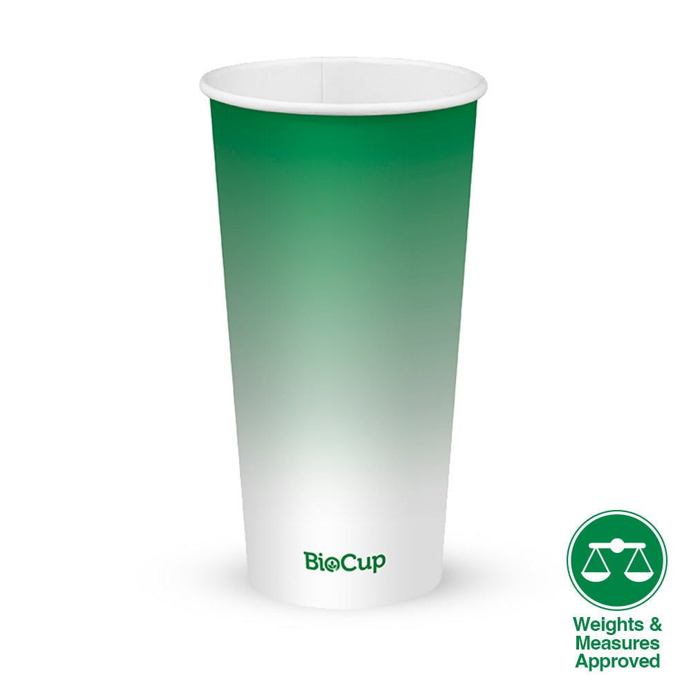 20oz / 600ml Green Cold Paper BioCup