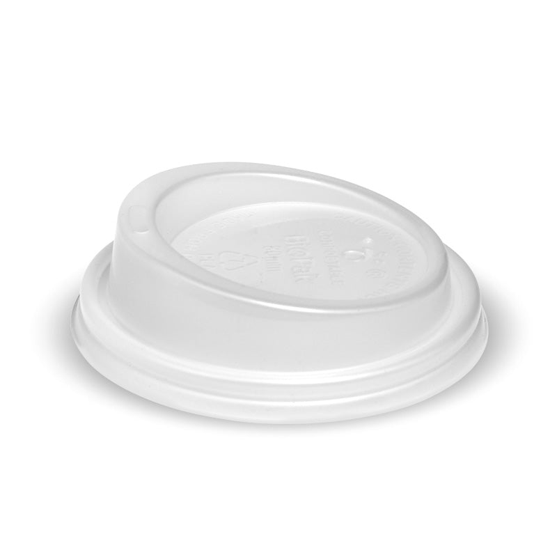 Small - 6, 8, 10 & 12(80mm)oz BioCup PLA Lid