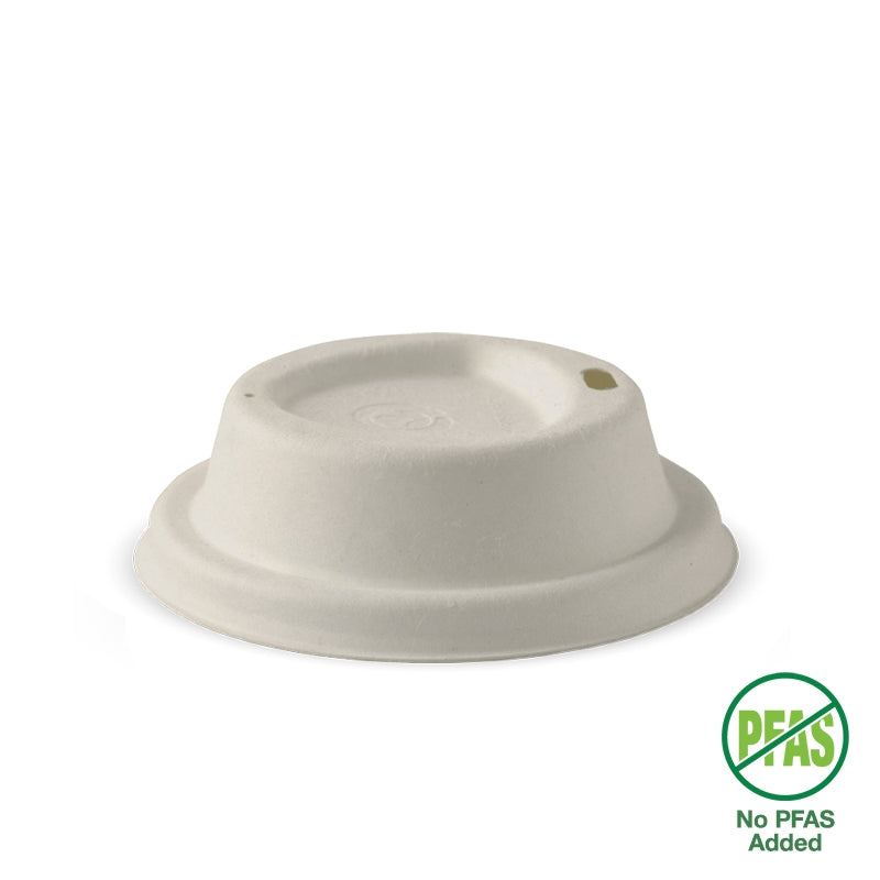 Small 80mm Sugarcane BioCup Lids Natural