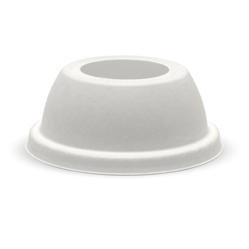 90mm Plant Fibre Wide Hole Dome Cold Paper BioCup Lid