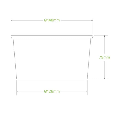 1,000ml Large Kraft BioBowl