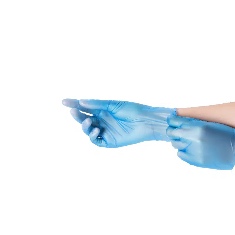 Blue Vinyl Gloves - Powder Free