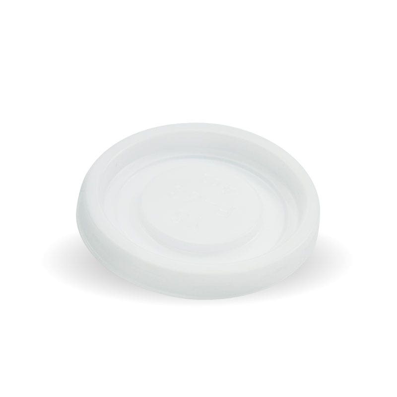 63mm / 4oz White PS No Hole BioCup Lid