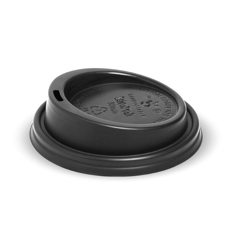 80mm Small Black PLA BioCup Lid