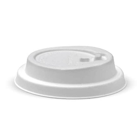 90mm Plant Fibre Dome Cold Paper BioCup Lid without a straw hole