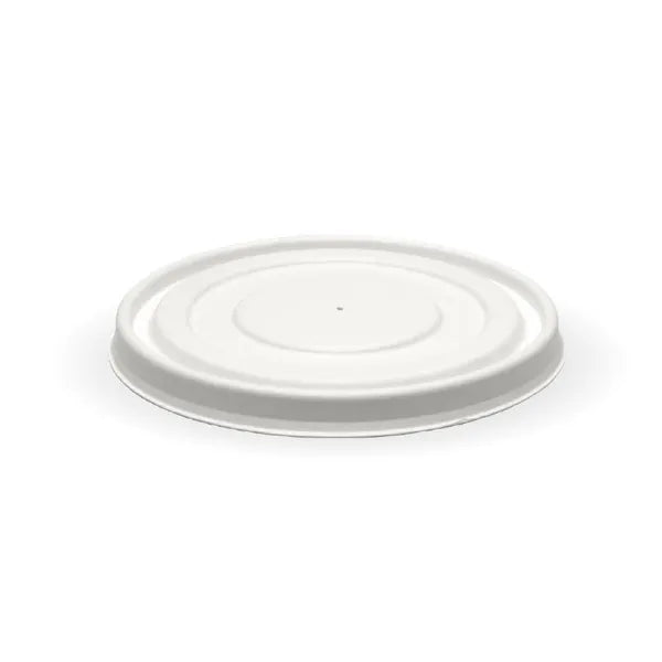 90mm Plant Fibre Dome Cold Paper BioCup Lid without a straw hole