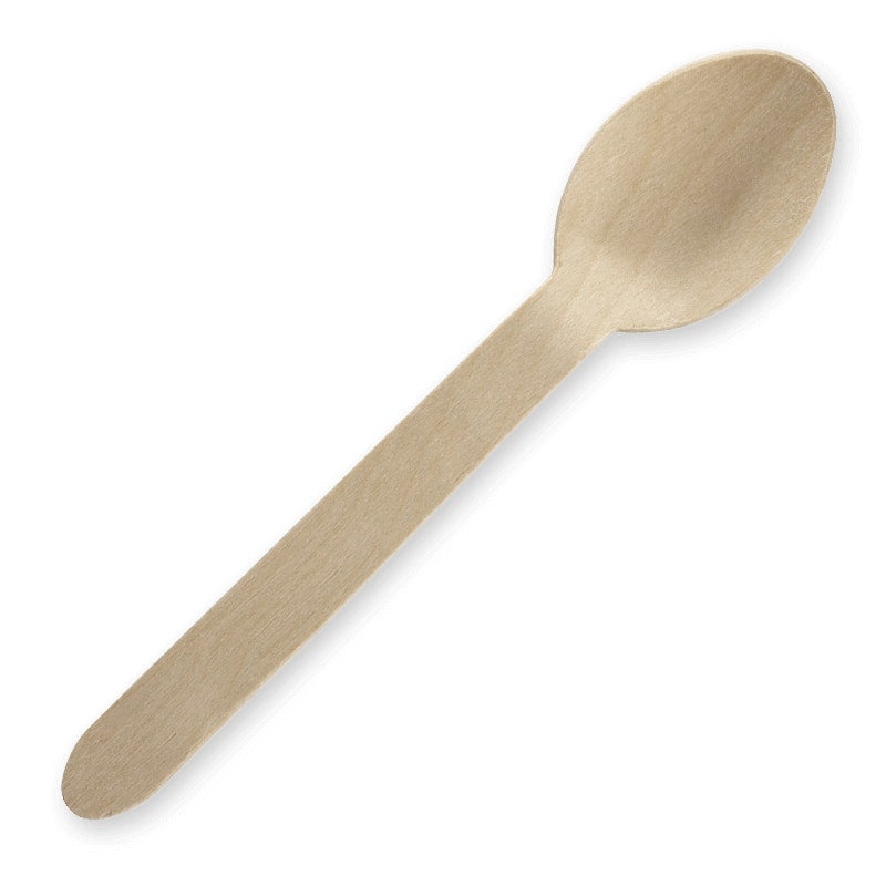 16cm Unbranded Wood Spoon - Bulk Pack