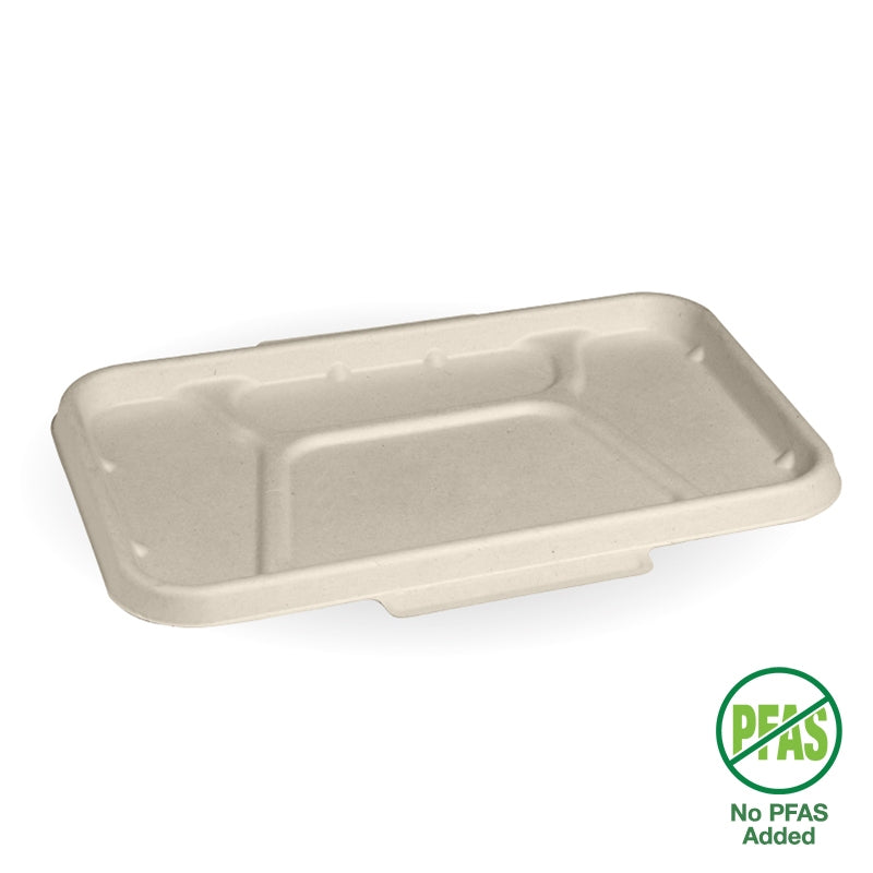 4 Compartment Natural BioCane Takeaway Base Lid