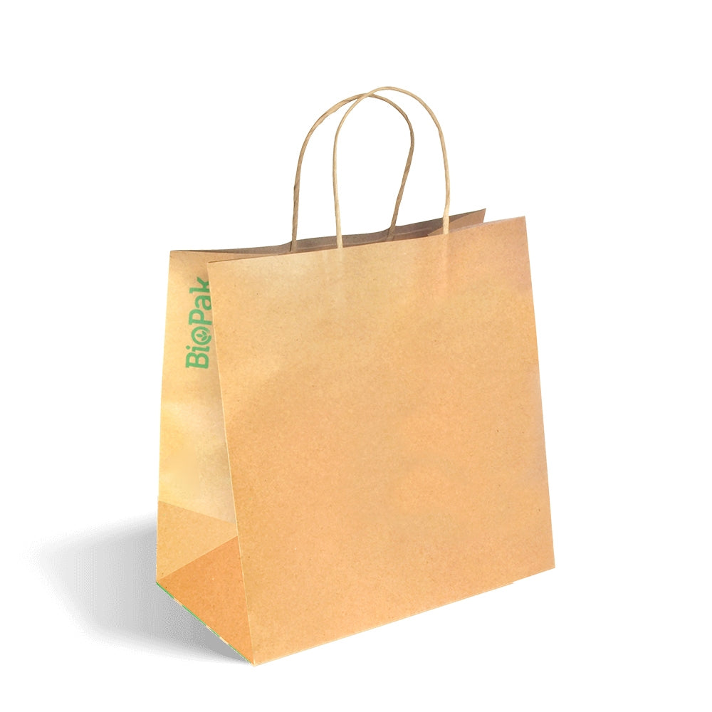 Large Twist Handle (300x305x170mm) Kraft Paper Bags