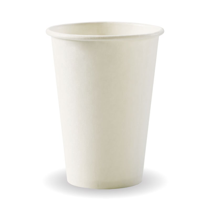 320ml (80mm) White Single Wall BioCup