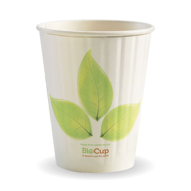 390ml  (90mm) Leaf Double Wall BioCup