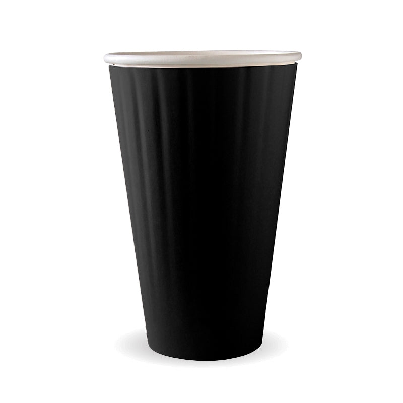 460ml (90mm) Black Aqueous Double Wall BioCup