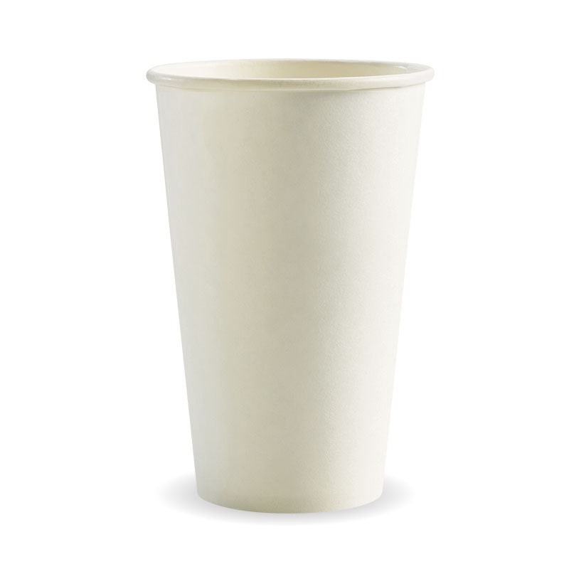 510ml (90mm) White Single Wall BioCup