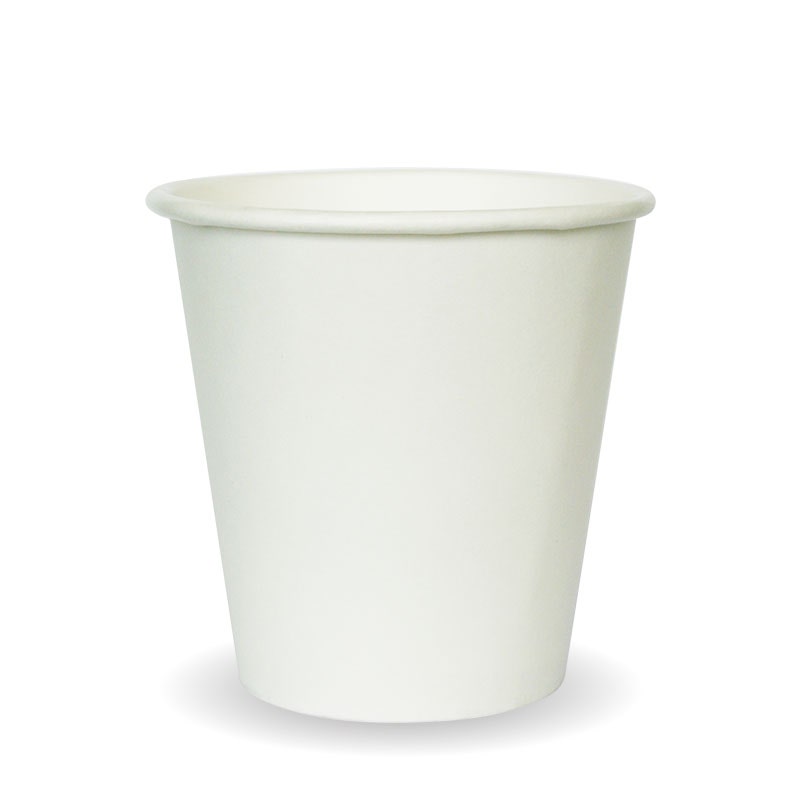 6oz (80mm) White Single Wall BioCup