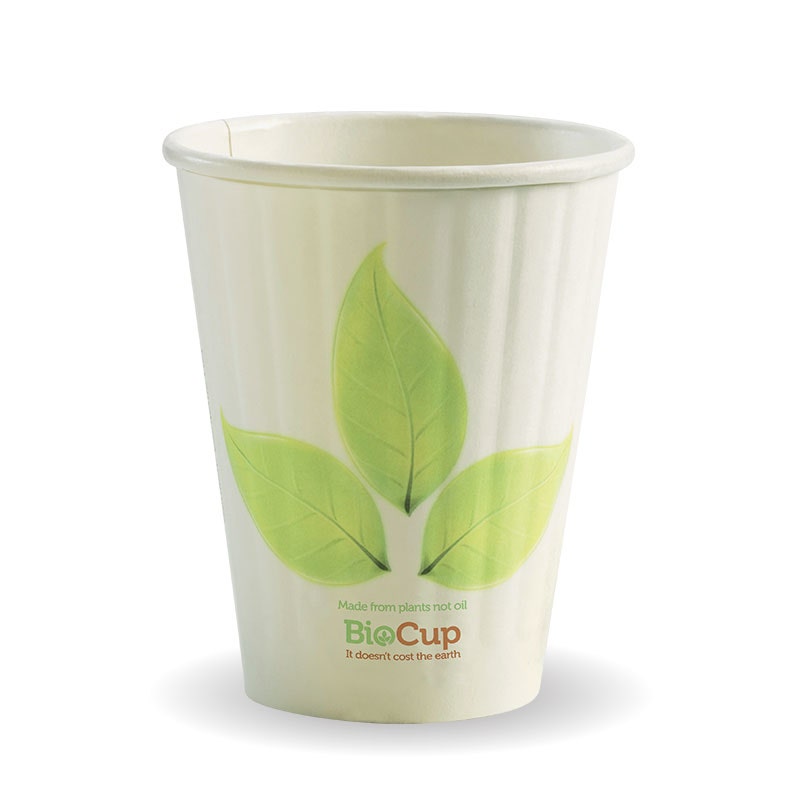 8oz / 255ml (80mm) Leaf Double Wall BioCup