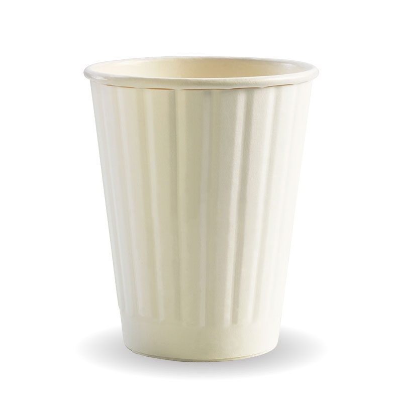 8oz / 255ml (80mm) White Double Wall BioCup