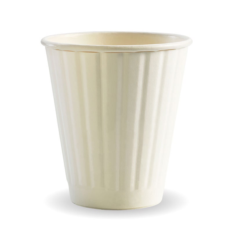 295ml (90mm) White Double Wall BioCup