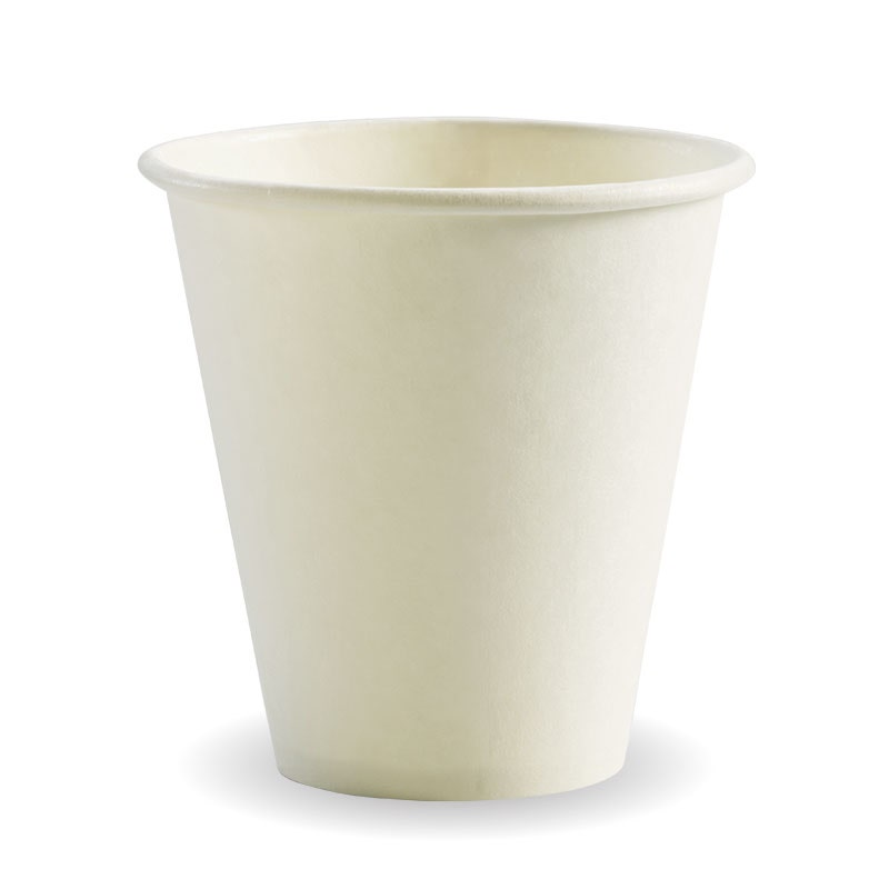 280ml (90mm) White Single Wall BioCup