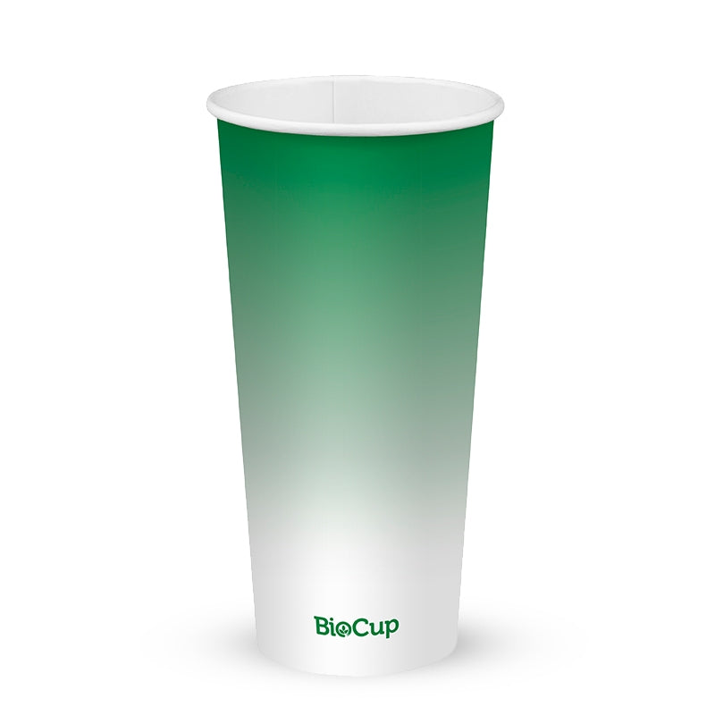 22oz / 650ml Green Cold Paper BioCup