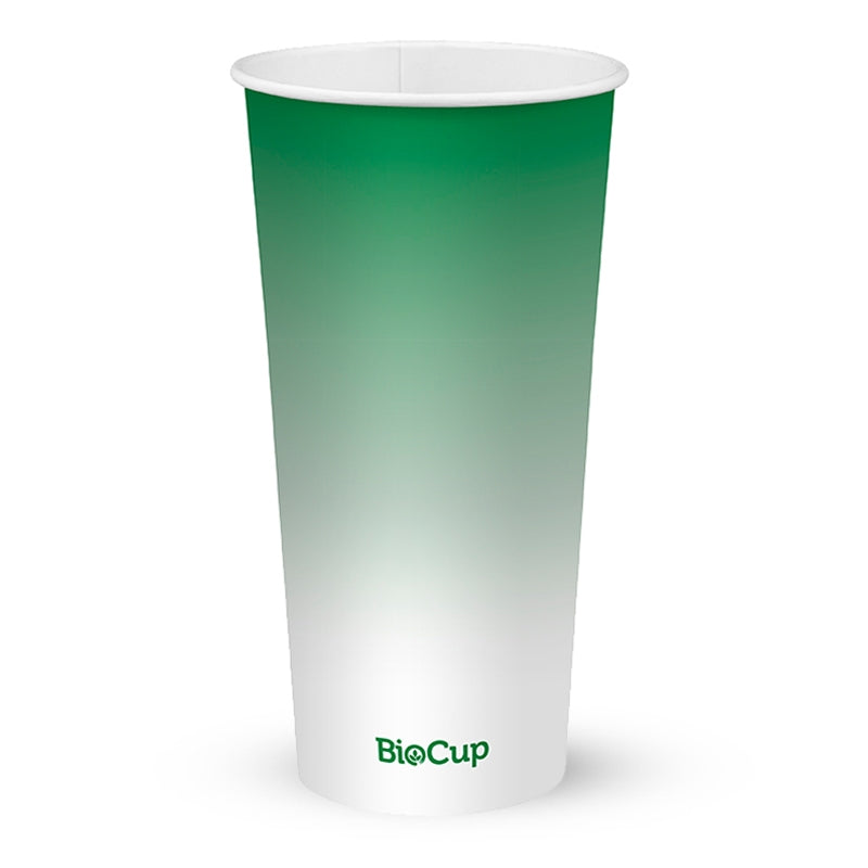 32oz / 960ml Green Cold Paper BioCup