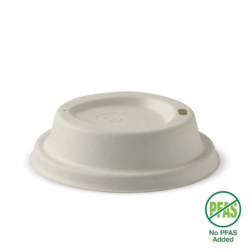 90mm Large Sugarcane BioCup Lids Natural