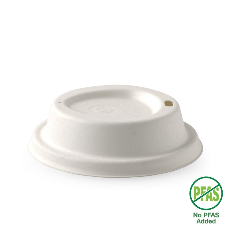 90mm Large Sugarcane BioCup Lids White