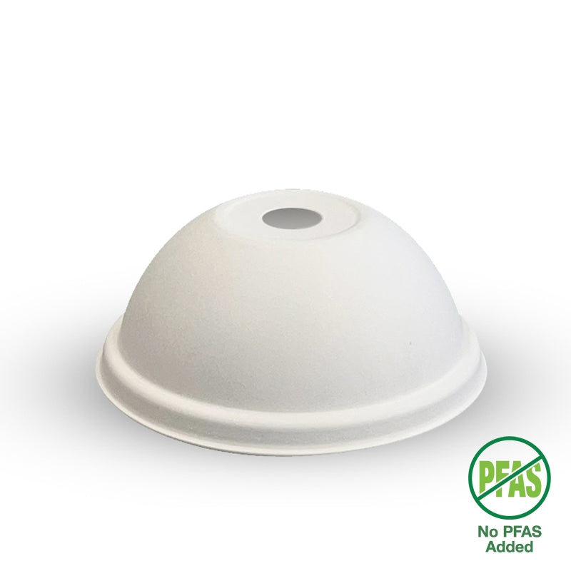 80mm Cold Paper BioCup Sugarcane Dome Lid