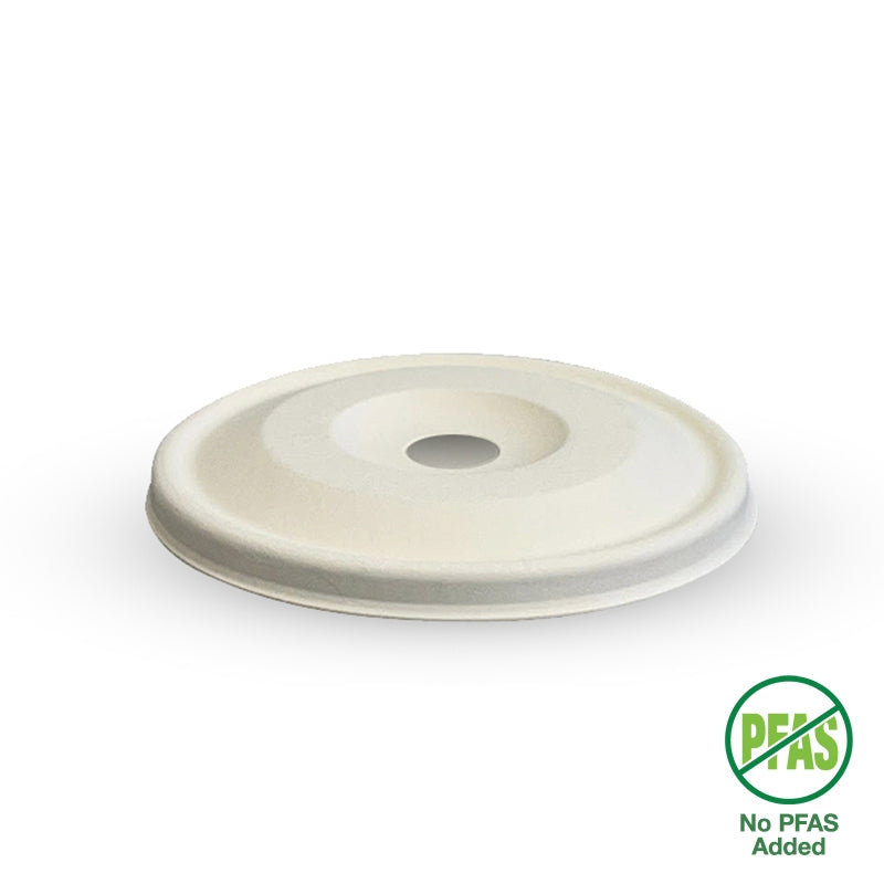 80mm Cold Paper BioCup Sugarcane Flat Lid