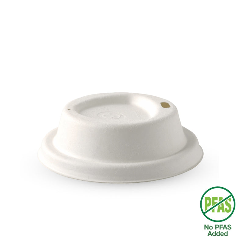 80mm Small Sugarcane BioCup Lids White