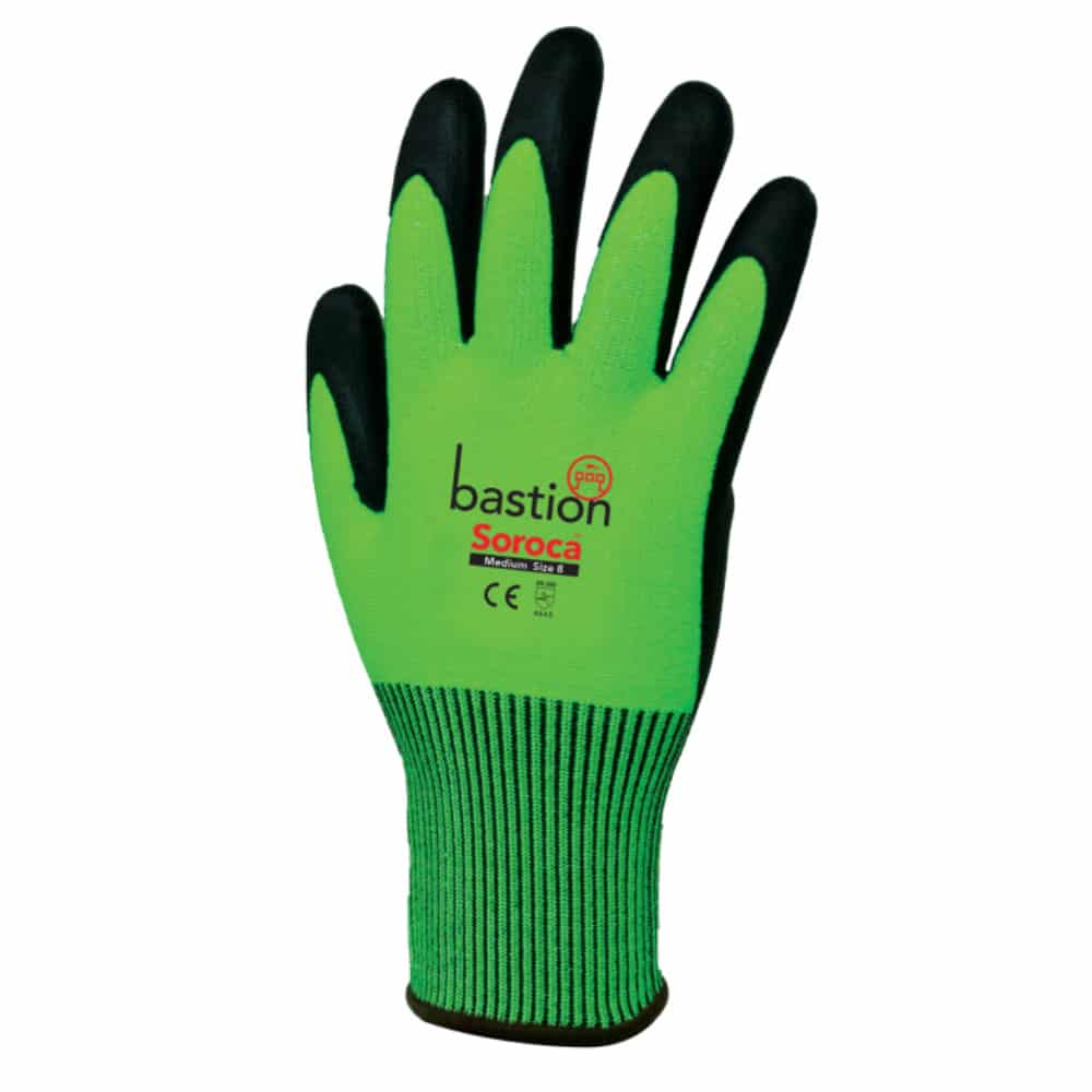 Cut Resistant Glove Bastion Soroca Hi Vis HPPE