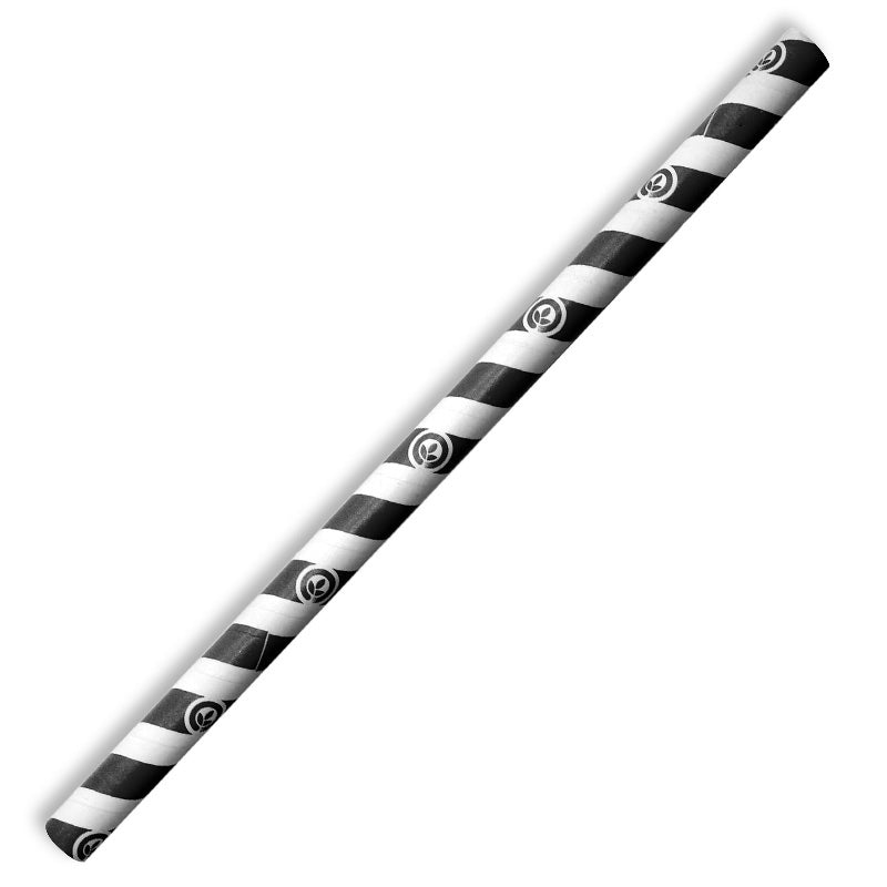 10mm Jumbo Black Stripe BioStraw