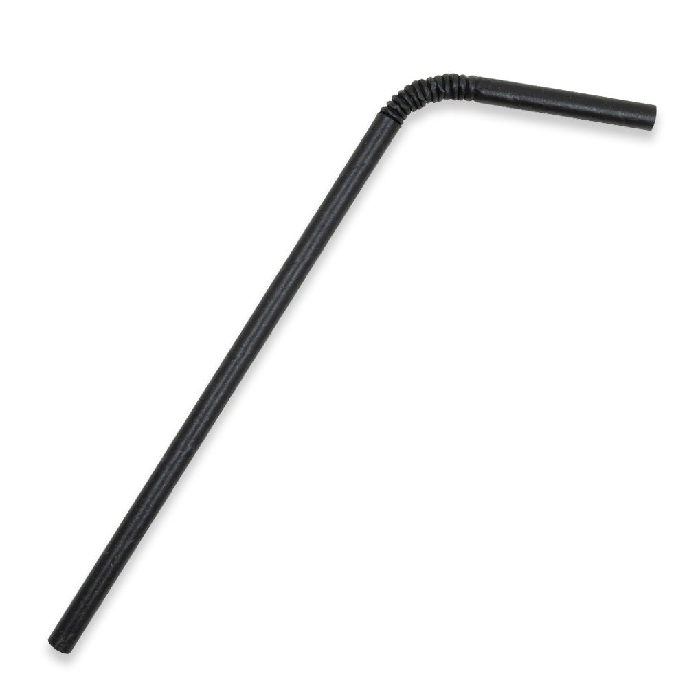 6mm Regular Bendy Black BioStraw