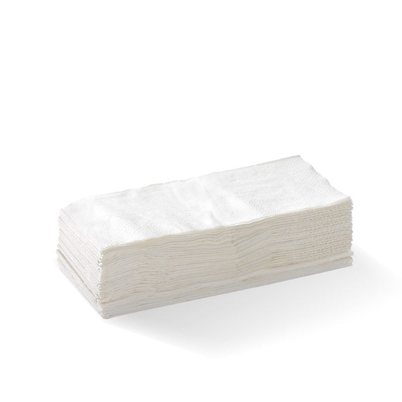 1 Ply 1/8 Fold White Lunch BioNapkin